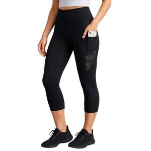 Womens 8-10 Zyia Active Leggings Black Camo Mesh Side Pocket Athletic